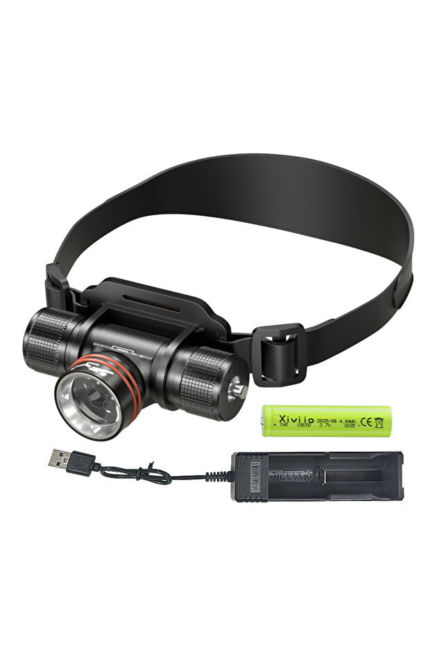 Kit B Professional IPX8 Waterproof Headlight LED Powerful Scuba Diving Headlamp 500000LM Underwater