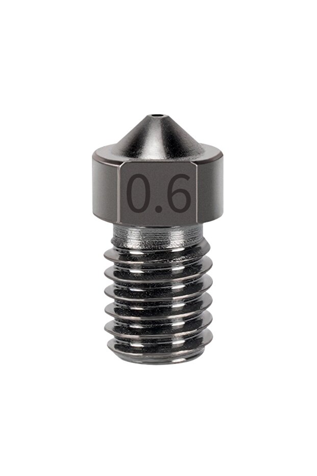 2 PCS 0.6mm V6 Nozzle Hardened Steel 0.2/0.4/0.6/0.8/1mm 1.75mm Filament M6 3D Printer Nozzle For En