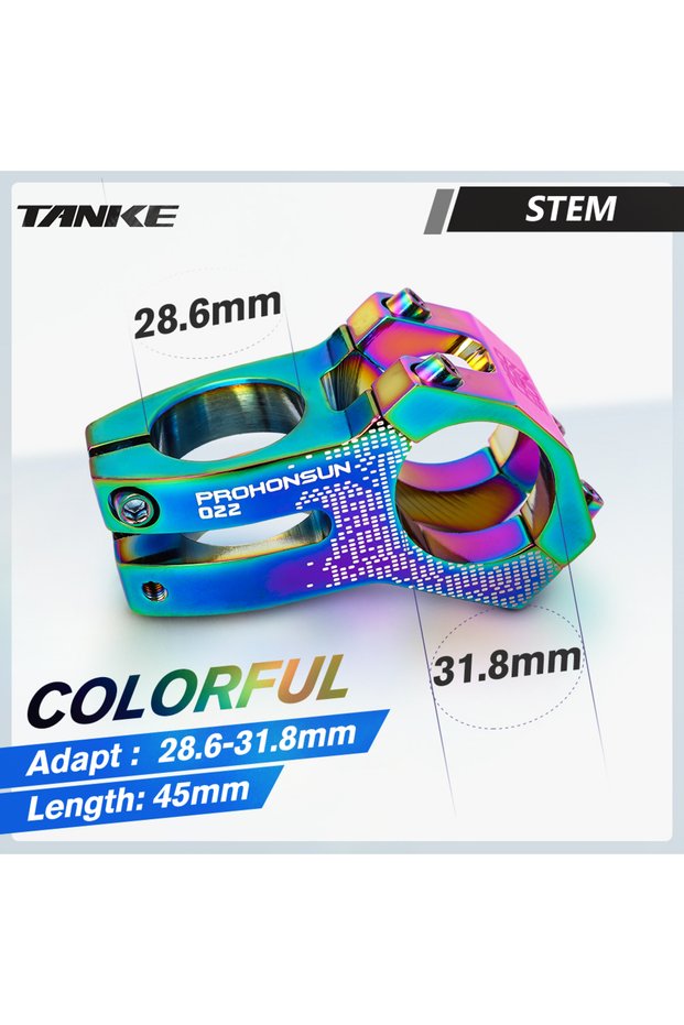 022 Colorful stem HONSUN-MTB Stem,CNC Bicycle Parts,Road Bike power MTB Handlebar Attack High-streng
