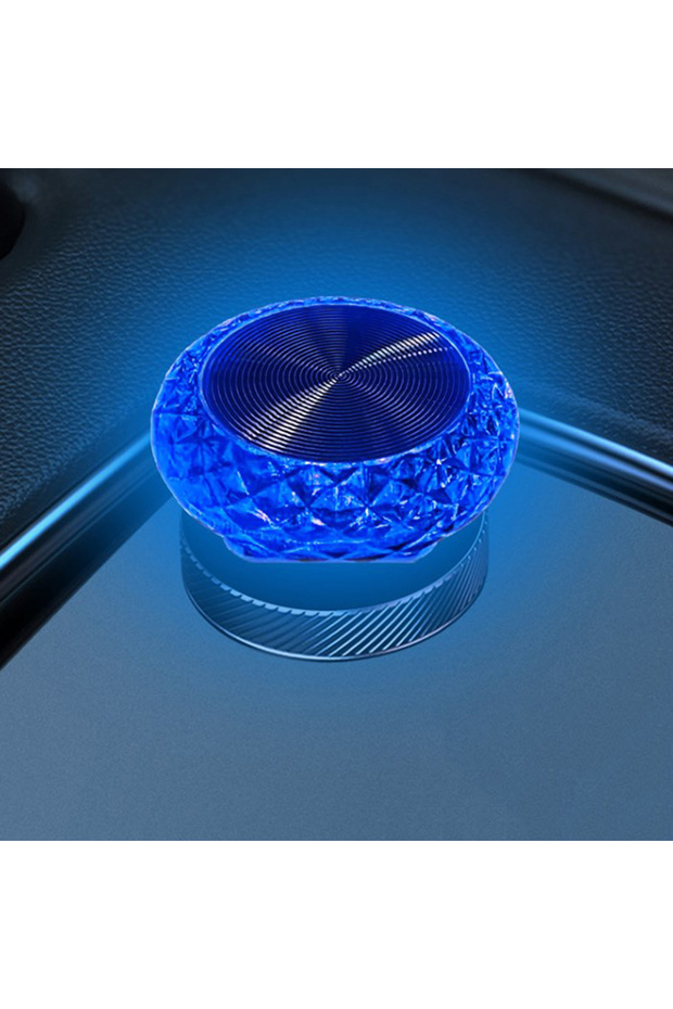 مصباح إضاءة محيطية صغير LED صغير محمول للسيارة يعمل بمنفذ USB، لون أزرق، يُستخدم كإضاءة زخرفية داخلية للسيارة.