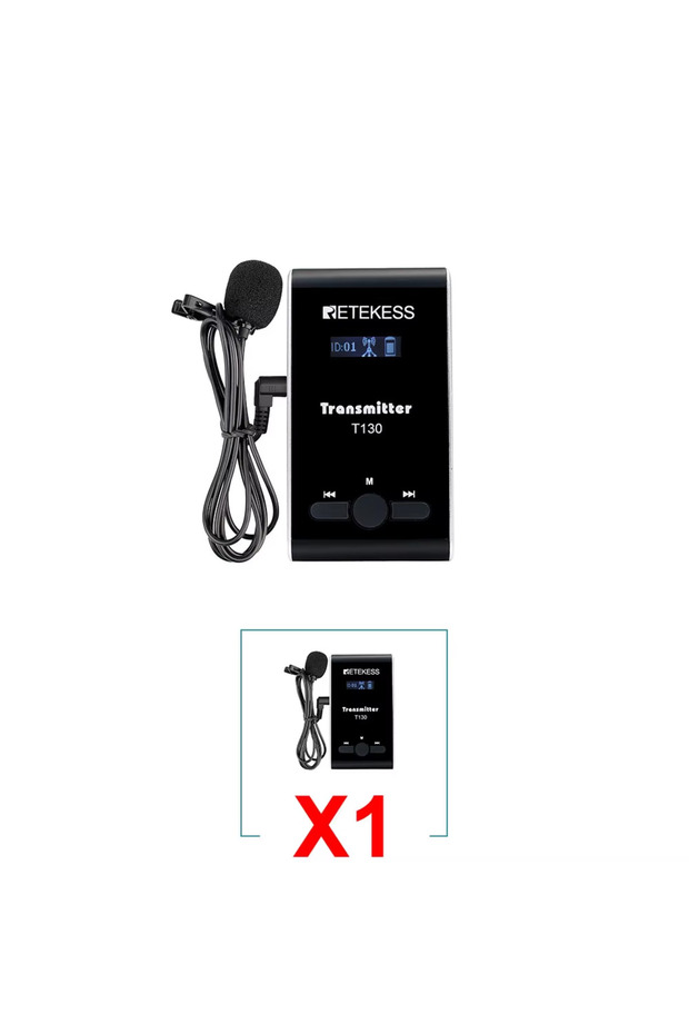 1 transmitter Retekess T130 T131 Wireless Tour Guide System Audio Tour Guide System Wireless Microph