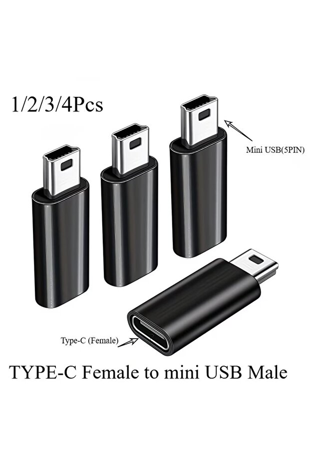 محول USB-C إلى USB صغير، متوفر بعبوات من 1/2/3/4 قطع، يدعم الشحن ونقل البيانات