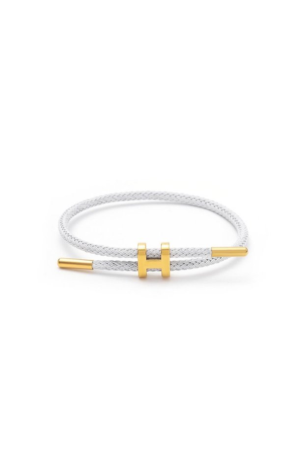 white The Multi-functional, Fashionable and Elegant H-Buckle Stainless Steel Rope Women's Bracelet I