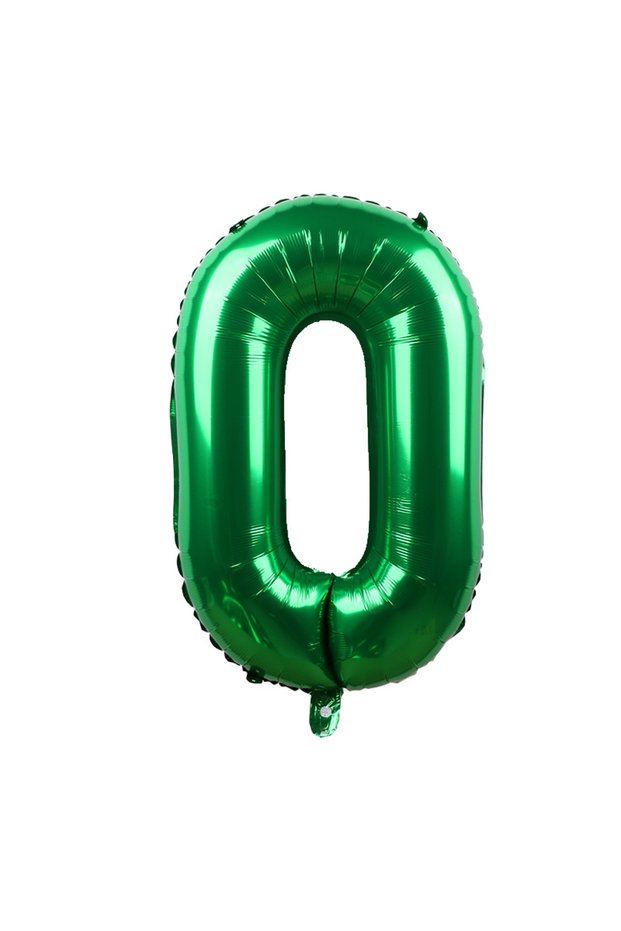 NUMBER 32inch 32Green-0 1pcs 32inch Large Dark Green Number Balloons Spring Jungle Safari Birthday P