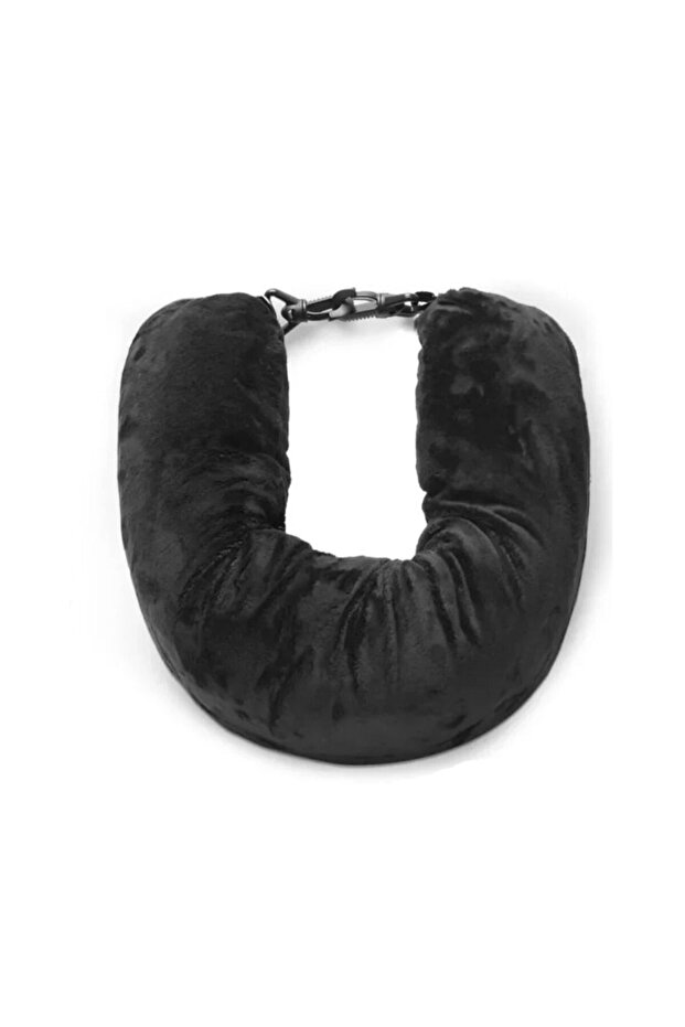 Ultra soft fuzz-1 Fillable Travel Neck Pillow Stuff With Clothes Pillowcase Storage Bag Waterproof C