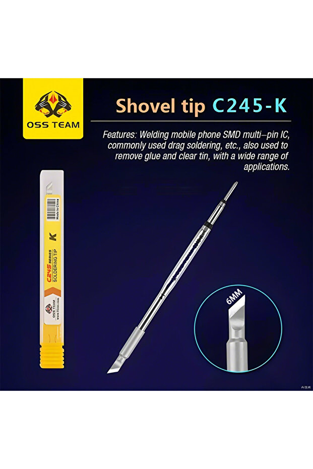 رؤوس لحام C245-K OSS TEAM C210 C245 C115 قابلة للضغط لاستبدال رؤوس مكواة اللحام، معدات لحام