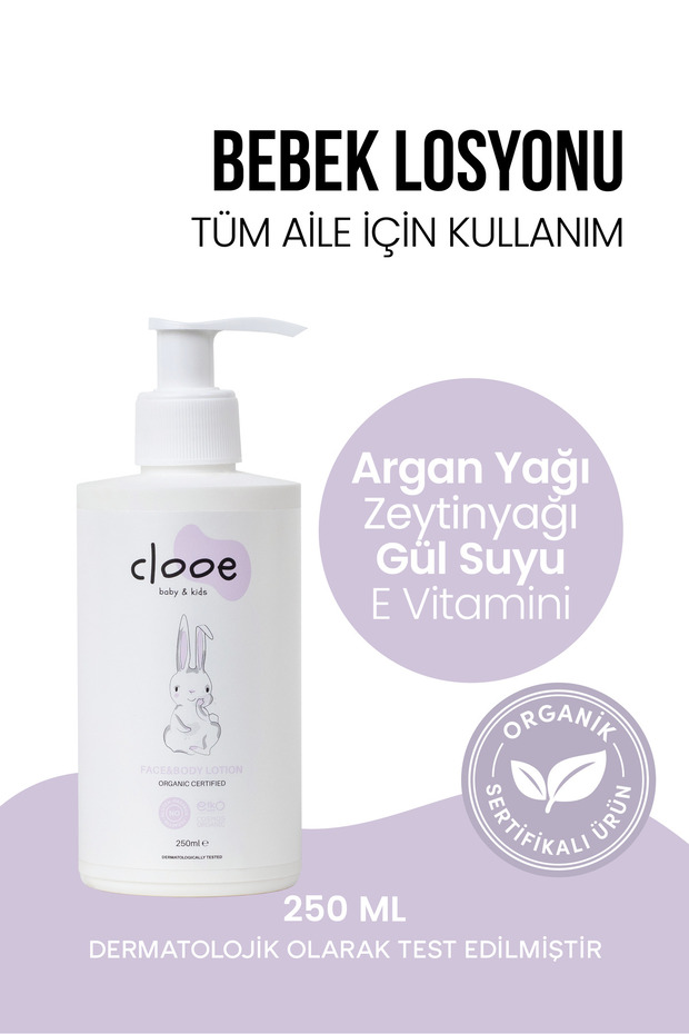 Baby Lotion 250 ml - Contains Organic Argan Oil & Organic Olive Oil - Vegan