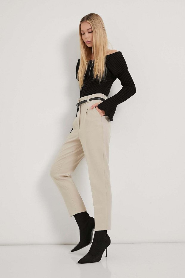 Armalife 3790 Belted High Waist Carrot Women's Pants
