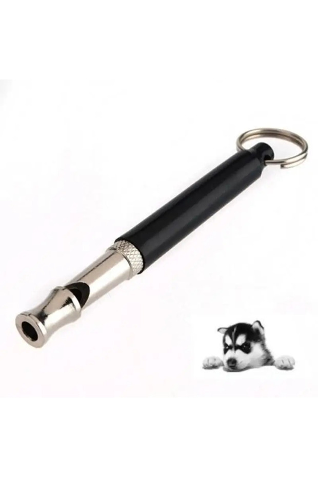 black 1pcs Dog Whistle To Stop Barking, Adjustable Sound Pitch Dog Whistle with Keychain, Profession