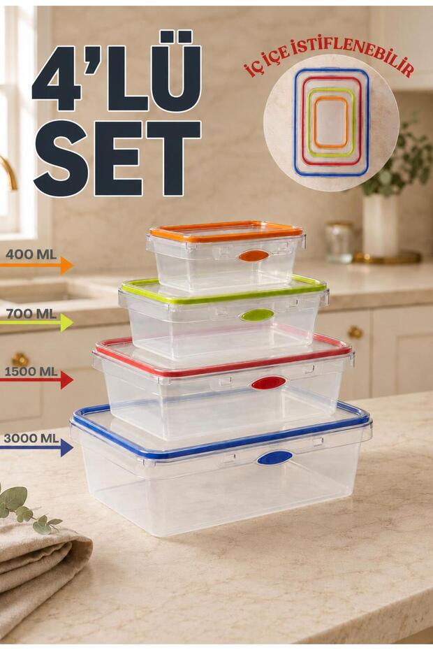 Click Lid Storage Container 4 Sizes