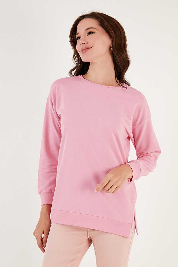 Cotton Regular Fit Crew Neck Basic Sweat SWEAT 5863569