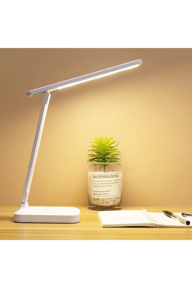 Plug-in(no battery) Folding Desk Lamp, USB Touch-Controlled Dimmable Night Light, LED USB Plug-In De