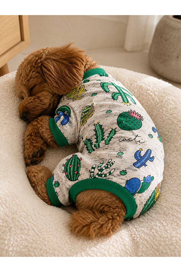 Mini Cactus Combed Cotton Small Breed Dog Jumpsuit