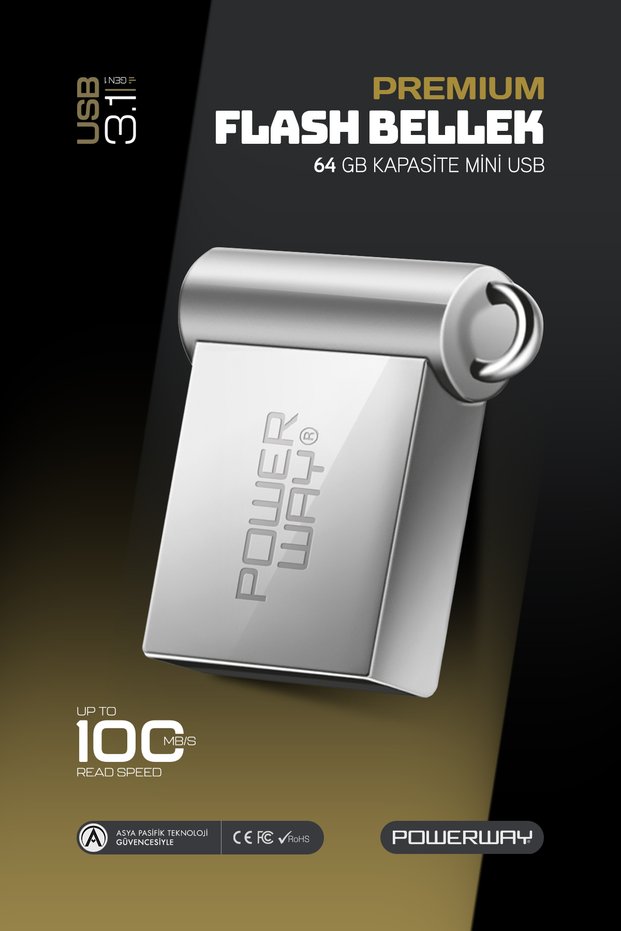 Premium 64 Gb Mini USB 3.1 Metal Body Ultra Fast Flash Memory Data Traveler