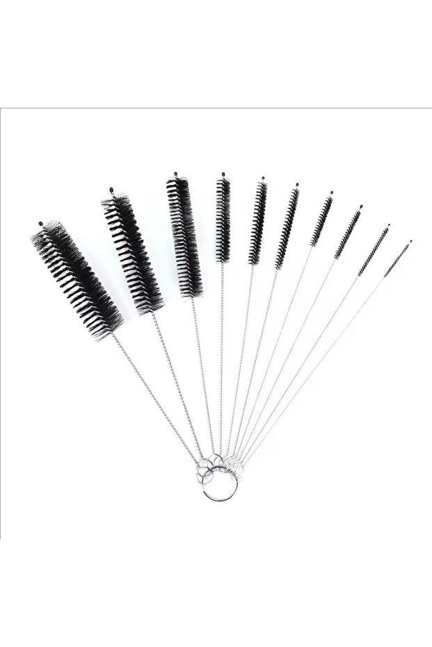 10pcs black 10pcs Nylon Bottle Straw Household Cleaning Brush Set Kitchen Cleaning Brushes Bristle K