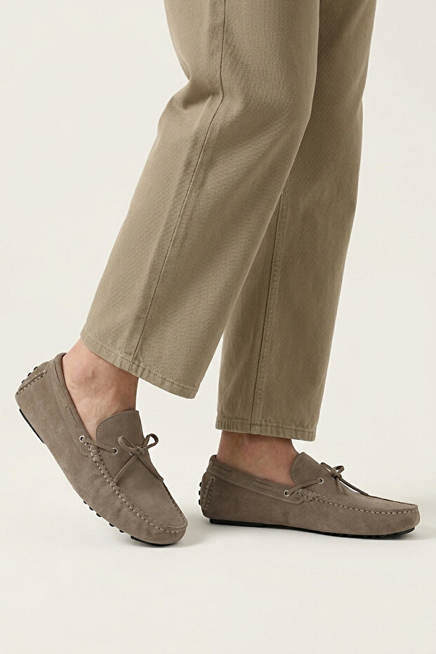 , Men's Genuine Leather Casual Shoes 1611065Ze07913 Sand