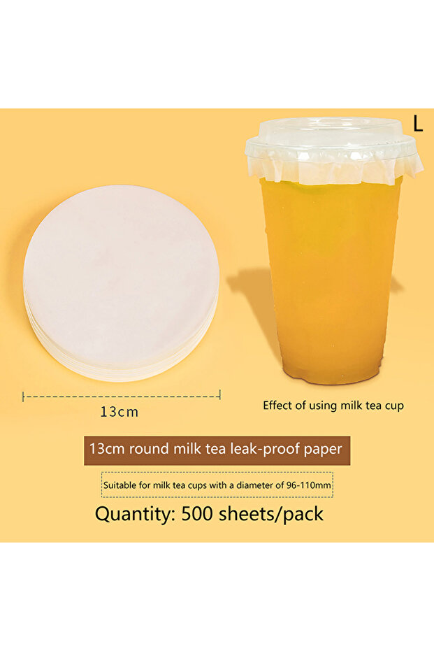 13CM 500pcs Leak Proof Paper Coffee Spill Proof Leak Proof Paper Films Anti Overflow Beverage Cup Mi