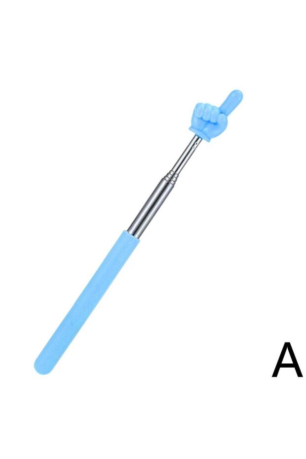 Blue Steel Teaching Pointer Telescopic Rod Finger Design Teaching Stick Finger Reading Sticks Tools