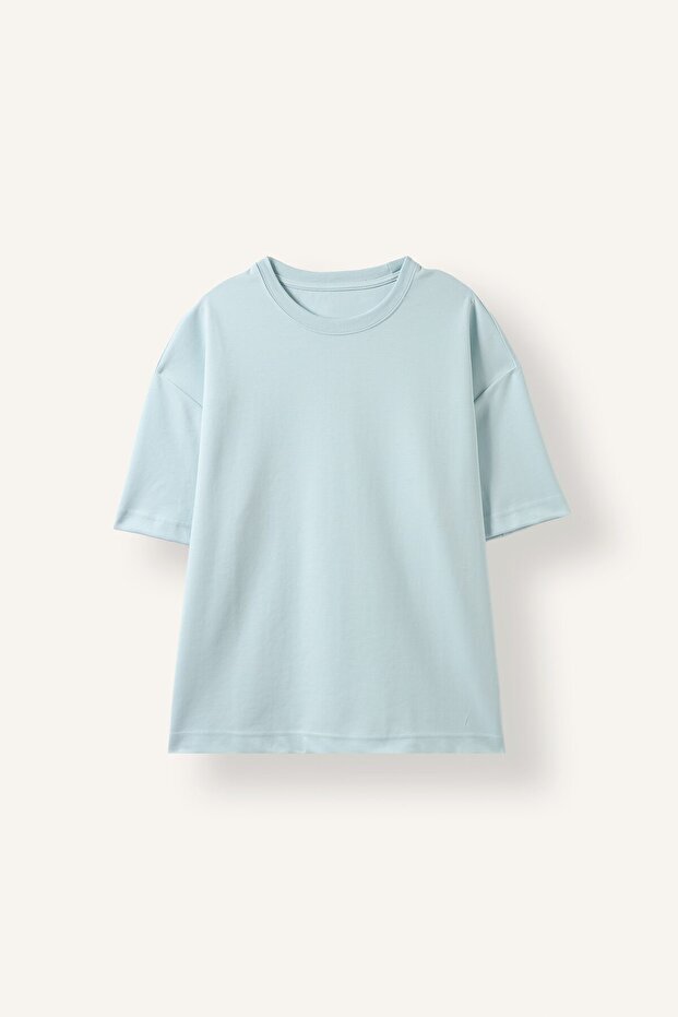 Boxy Fit Crew Neck Drop Shoulder Basic T-Shirt I3684Ax26Au