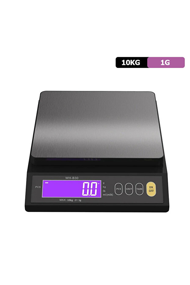 10kg 1g 5kg/10kg Rechargeable Kitchen Scale Fully Waterproof LCD Display Stainless Steel Electronic