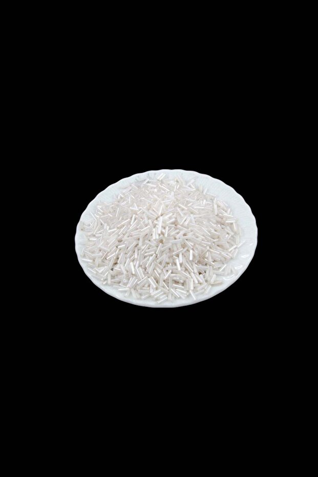 6X2 mm Off-White Tube Beads 100 Gr