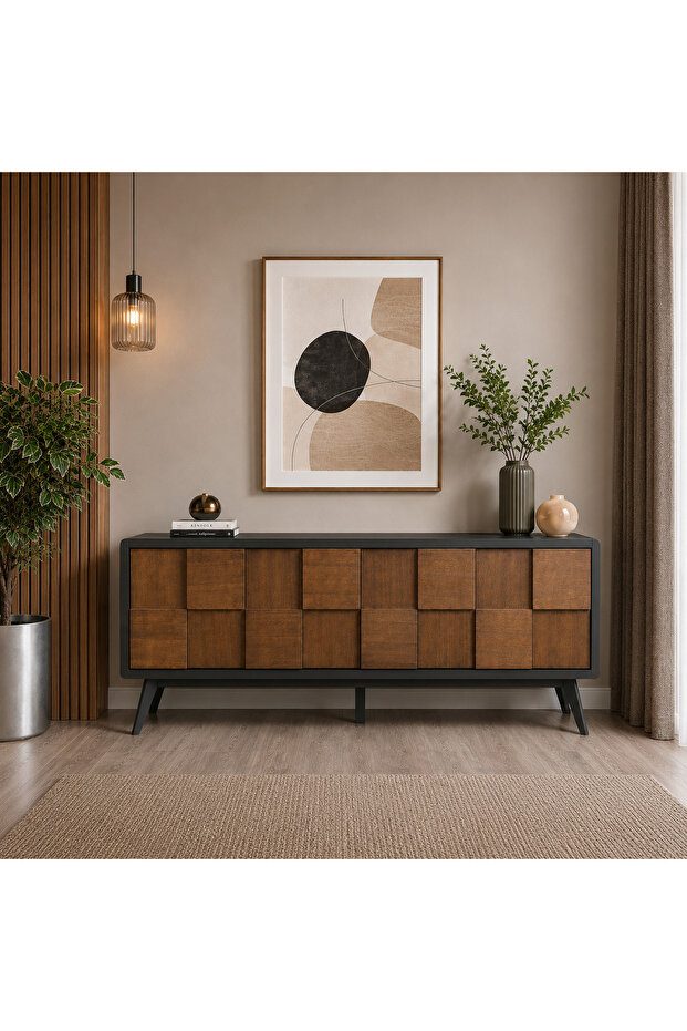 Highpoint Dining Buffet with Functional Design for Everyday Use Adds a Unique Touch 40X150 cm Brown