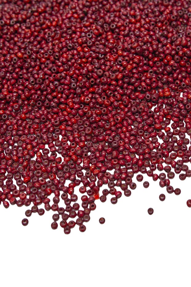 3 mm Dark Burgundy Wood Beads 50 Gr