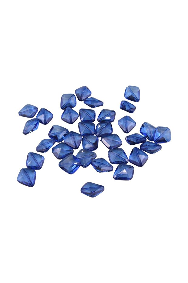 Royal Blue Inner Hollow Special Pattern 23X20 mm Acrylic Beads (5 Pieces)