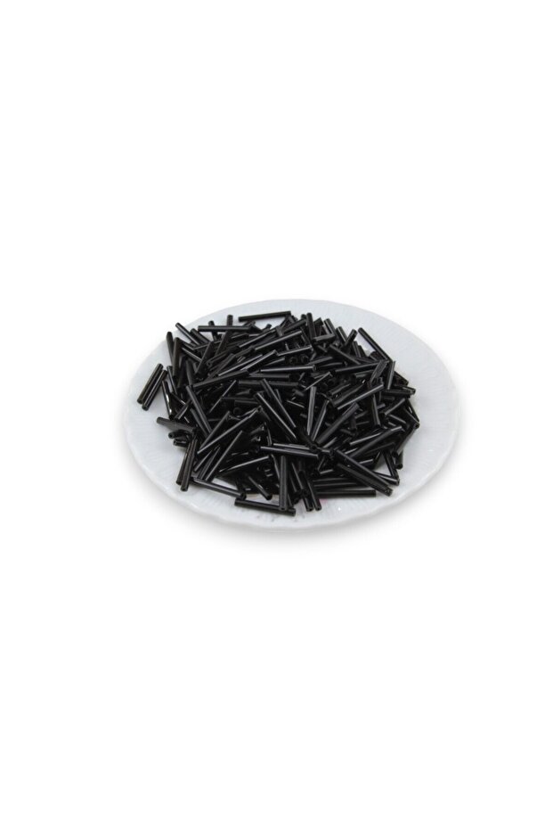 Black Long Pipe 20 mm Beads 100 Gr