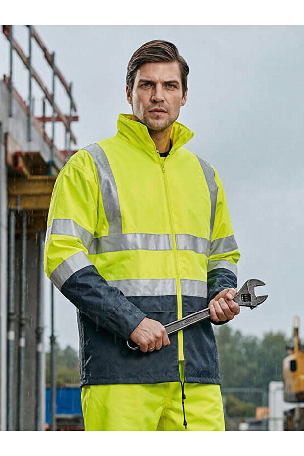 Epping Reflective Raincoat Jacket Yellow/Lac.