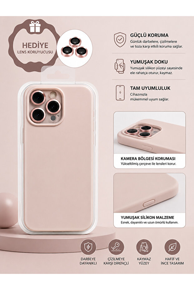 iPhone 17 (6.3 Inch) Compatible Velvet Inside, Stain-Resistant Outside Launch Case with Special Box and Lens Gift