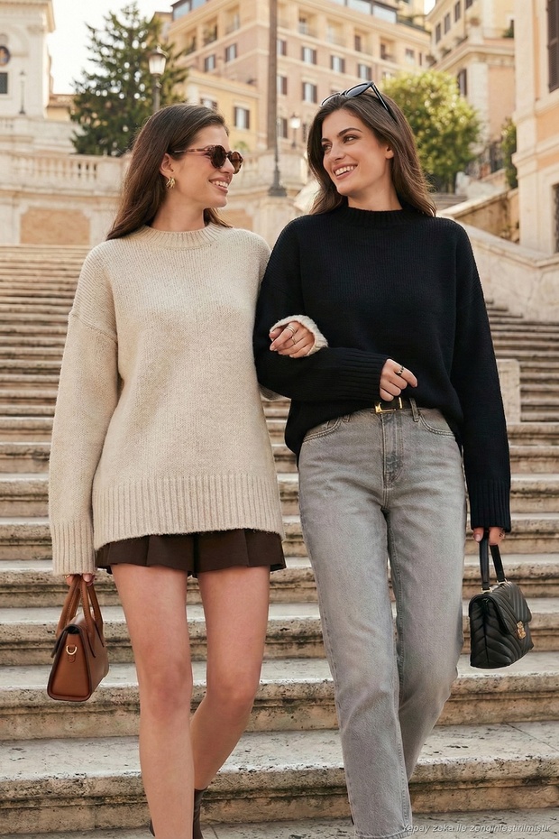 Regular Fit Crew Neck Basic 2-Pack Knitwear Sweater Sweater 4616213S2