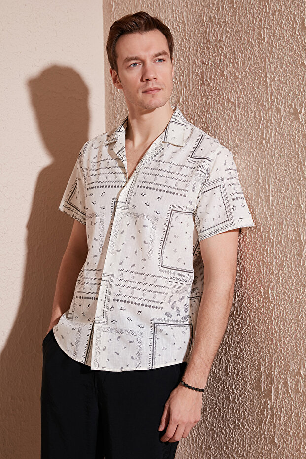 Cotton Regular Fit Short Sleeve Shirt Men's SHIRT CF24S117514