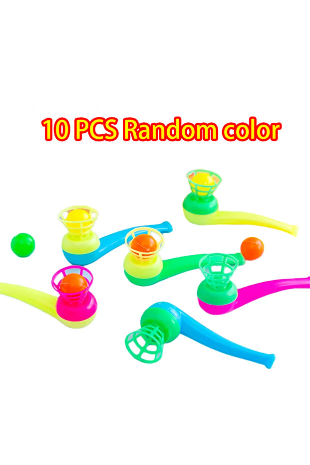 10Pcs 5-30PCS Suspended Blow Pipe Blow Ball Rod Game Children Balance Training Floating Blowing Ball