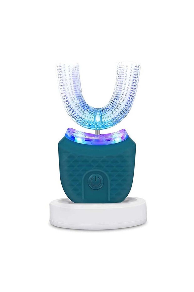 Dark Green Dental Care U shape electric toothbrush manufacturer 360 degree U-shaped automatic electr