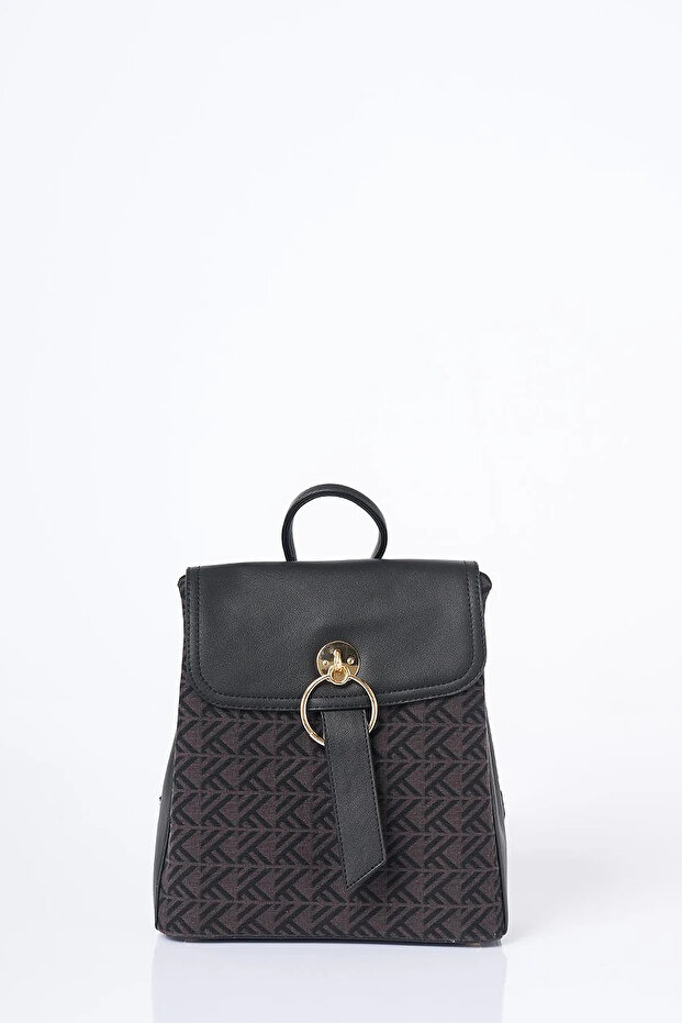 Monogram Pattern Medium Shopper Bag Brown