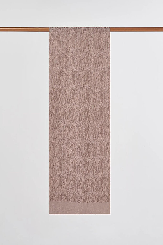 Patterned Floş Shawl Beige