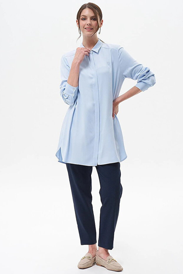Patı Gizli Basic Tunic Ice Blue