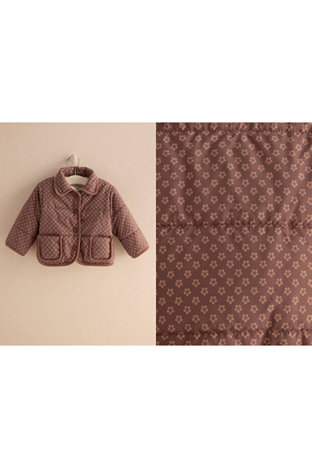 Düğmeli kapitone anorak