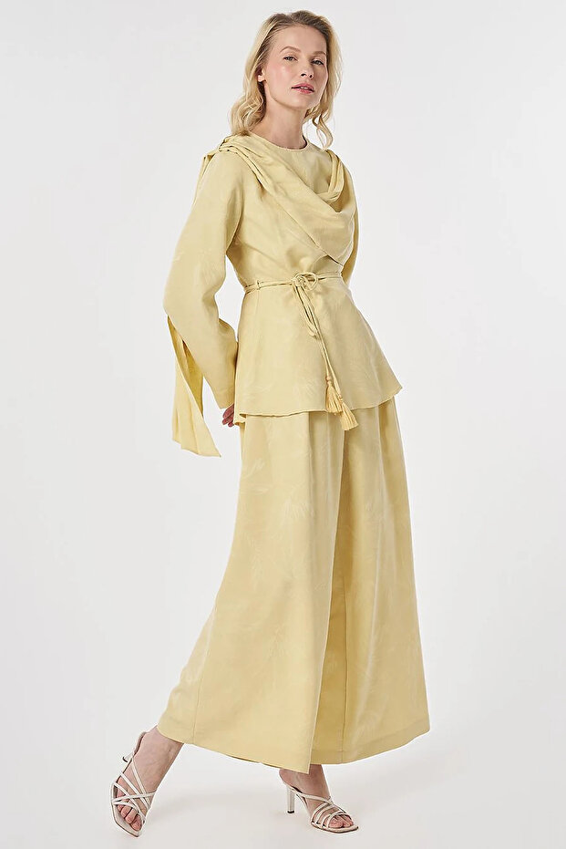 Shawl Collar Modal Double Set Limoni