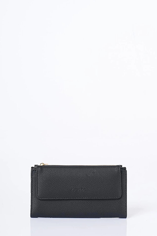 Magnet Closure Wallet Black