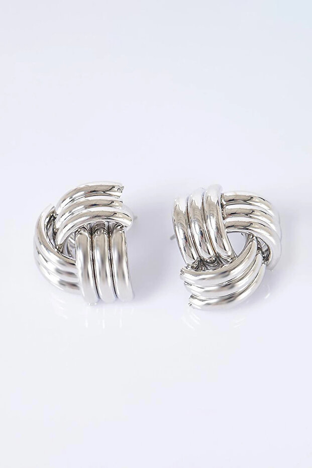 Twisted Earrings Silver