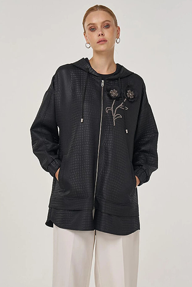 Embroidered Sweatshirt Black