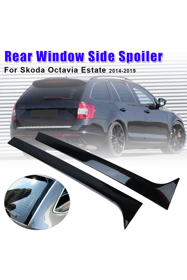 For Skoda Octavia Estate 2014-2019 Auto Replacement Parts Canard Splitter Pair Rear Window Side S...