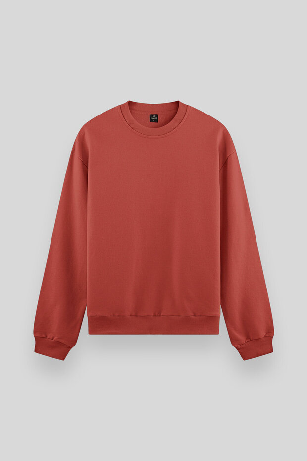 Kiremit Basic O-Neck Comfortable Fit Men's Sweatshirt - 88053