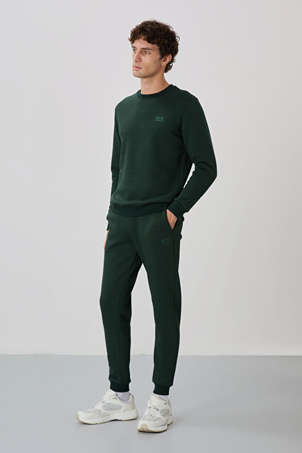 طقم بدلة رياضية للرجال من Andy Pine Green Raised - 85190