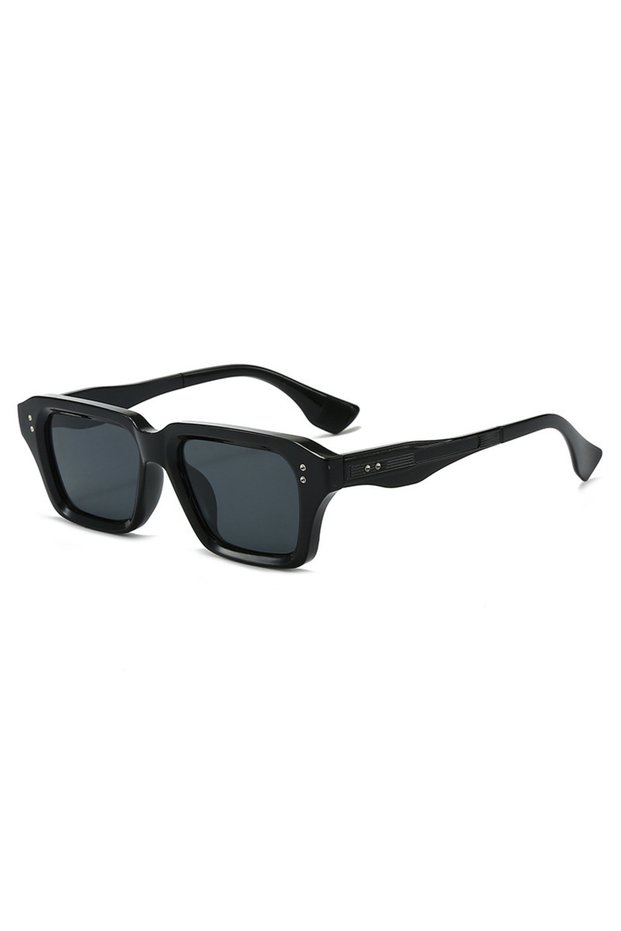 C1 Luxury Vintage Rivets Decorate Square Frame Sunglasses Women Men Fashion Designer Shades Summer T