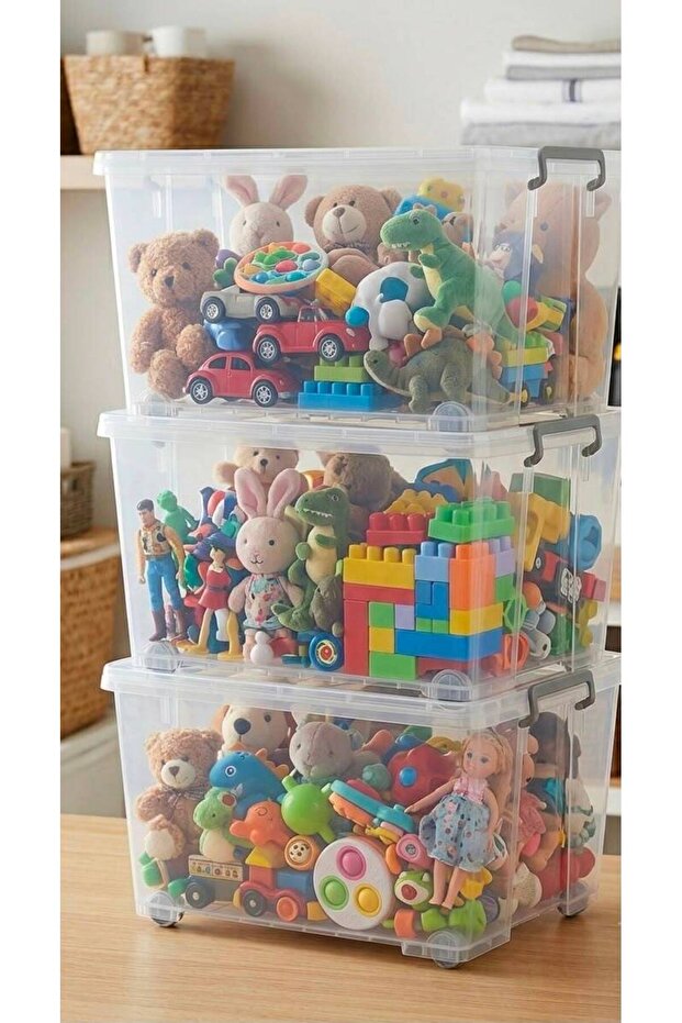 Storage Box 40 Liters Transparent, Large Storage Container