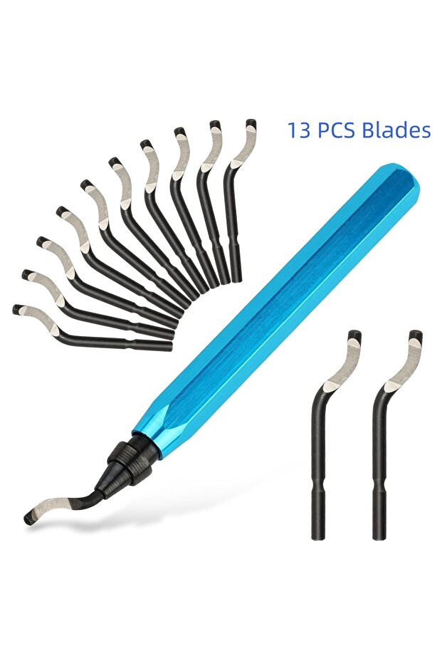 13 Blades Kits Model Deburring Tool, 3D Printing Deburring Tool for Metal, Resin, Copper, Plastic, P