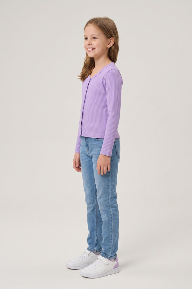 Buttoned cardigan for girls